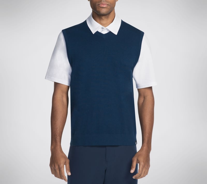 Skechers GO GOLF Fairway V Neck Vest, NAVY, fullimage number 0