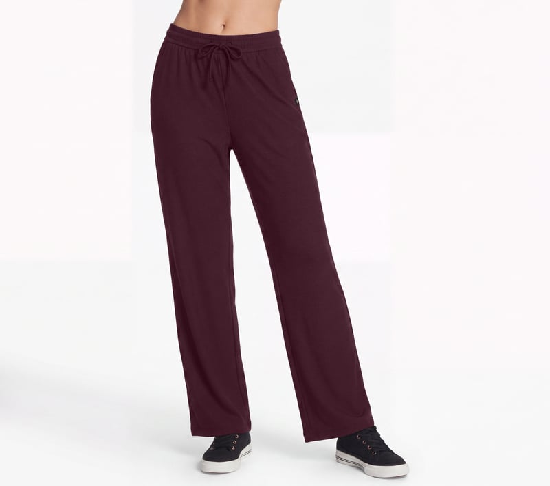 GO STRETCH Harmony Rib Pant, WHITE / BURGUNDY, fullimage number 0