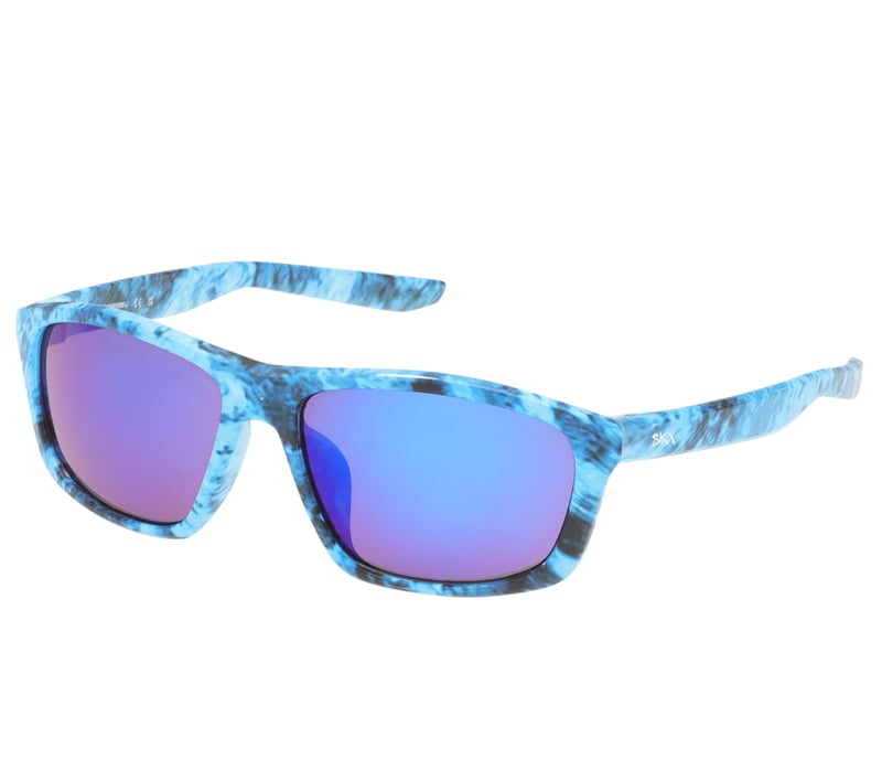 Square Mirror Lens Sunglasses, BLEU, fullimage number 0