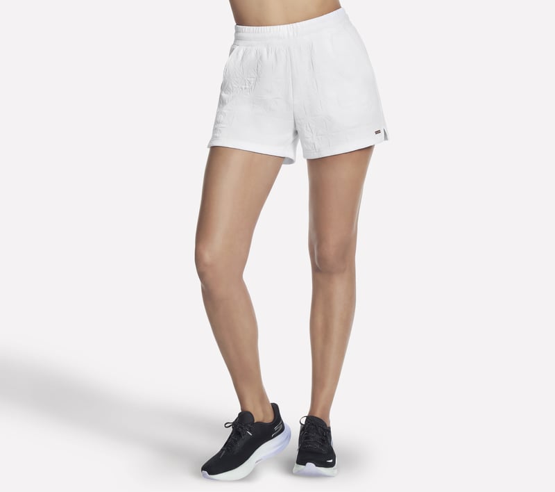 GO WALK Cozy Fit Diamond 4 Inch Short, BLANC, fullimage number 0