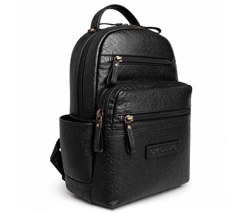 Skechers Leather Backpack, BLACK, fullimage number 0