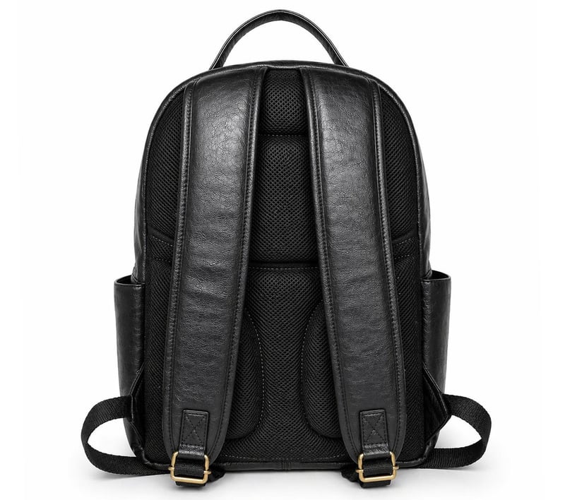 Skechers Leather Backpack, BLACK, fullimage number 0