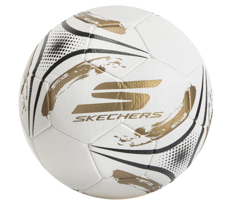 Hex Brushed Size 5 Soccer Ball, WHITE / GOLD, fullimage number 0