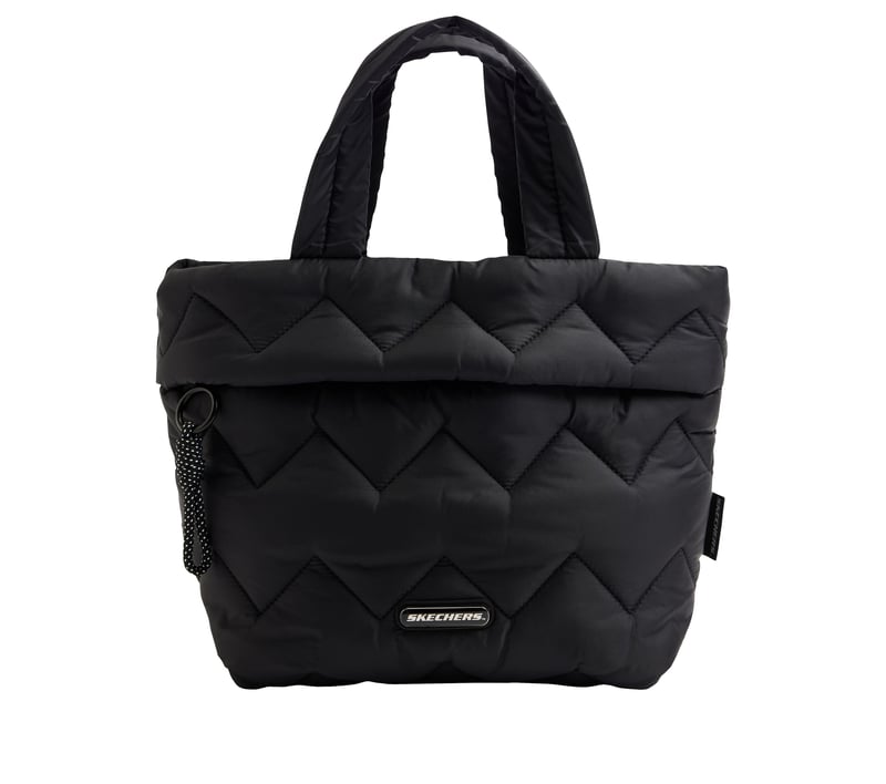 Quilted Mini Tote Bag, BLACK, fullimage number 0