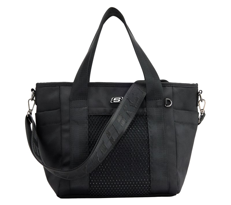 Rhinestone Pocket Tote, BLACK, fullimage number 0