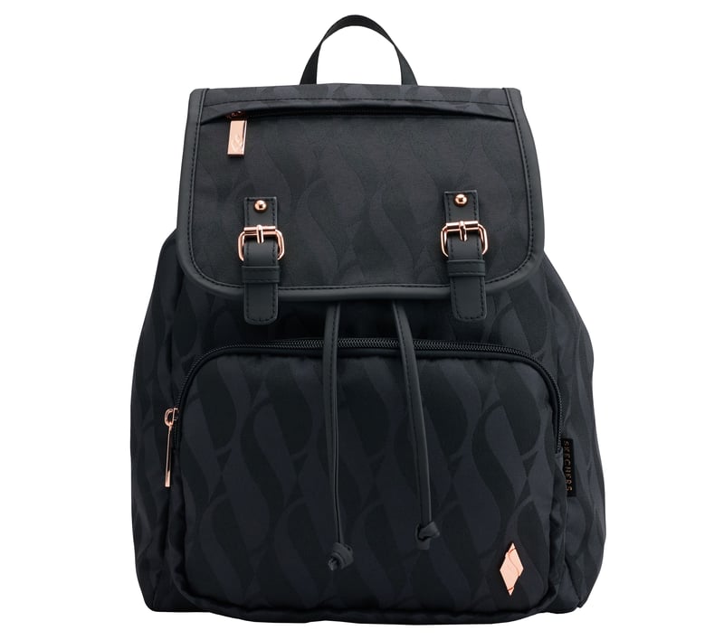 Diamond Jacquard Backpack, BLACK, fullimage number 0