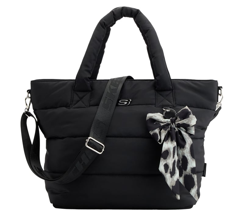 Quilted Tote Bag, BLACK, fullimage number 0