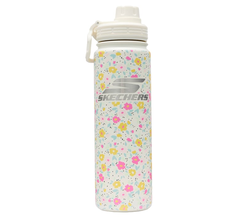 Hydration 24 oz Water Bottle, WHITE / HOT PINK, fullimage number 0
