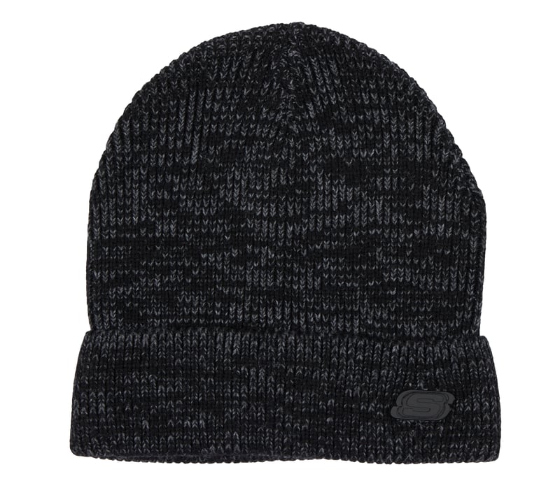 Marled Rib Beanie, BLACK, fullimage number 0