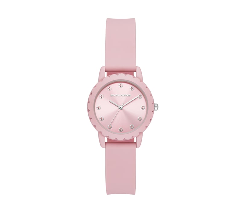 Skechers Scalloped Bezel Pink Watch, PINK, fullimage number 0