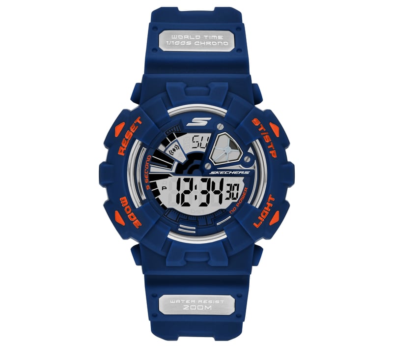 Digital Blue Watch, BLEU / ORANGE, fullimage number 0