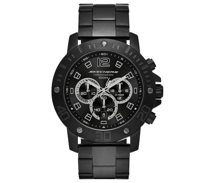 Stainless Steel Chronograph Watch, NOIR, fullimage number 0