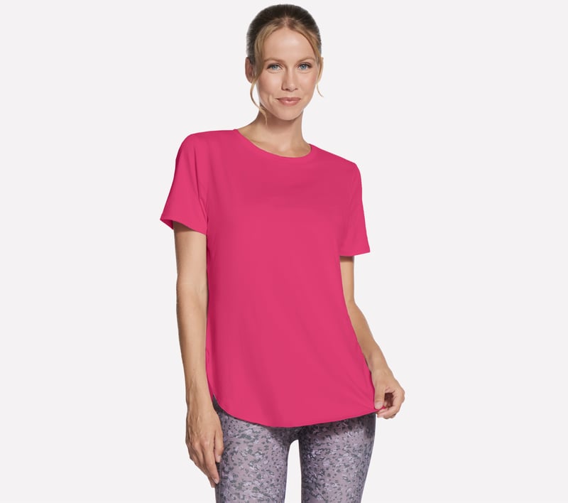 GO DRI Swift Tunic Tee, HOT PINK / BLUE, fullimage number 0