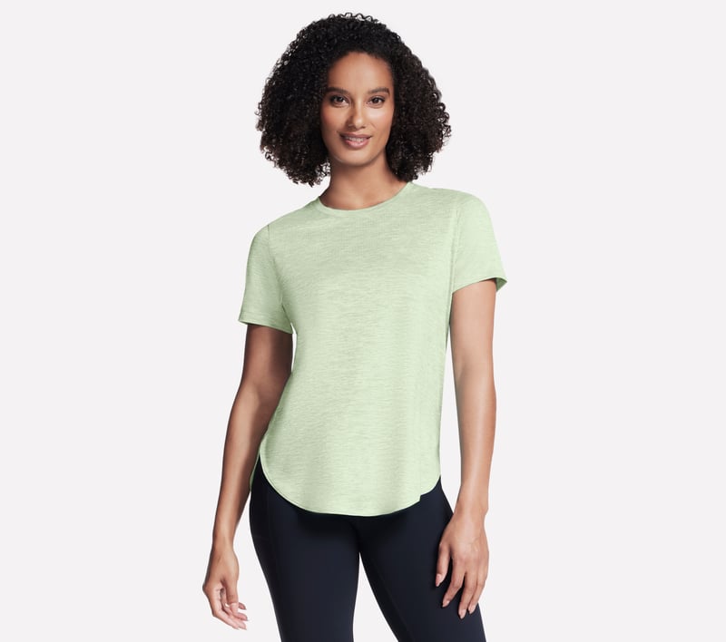 GO DRI Swift Tunic Tee, LIGHT GRAY / LIME, fullimage number 0