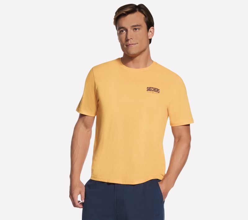 Letterman Tee, SILVER / ORANGE, fullimage number 0