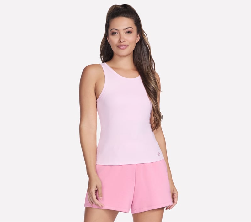 GO WALK Luxe Rib Tank, WHITE / GRAY, fullimage number 0