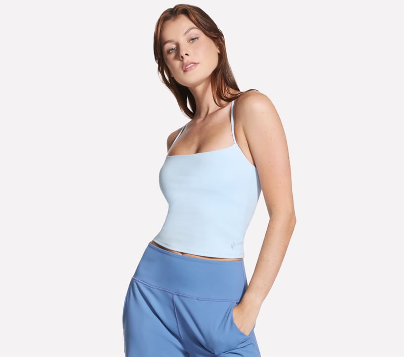 GO FLEX SLIM Strappy Tank, SIL / WIT / BLAUW, fullimage number 0