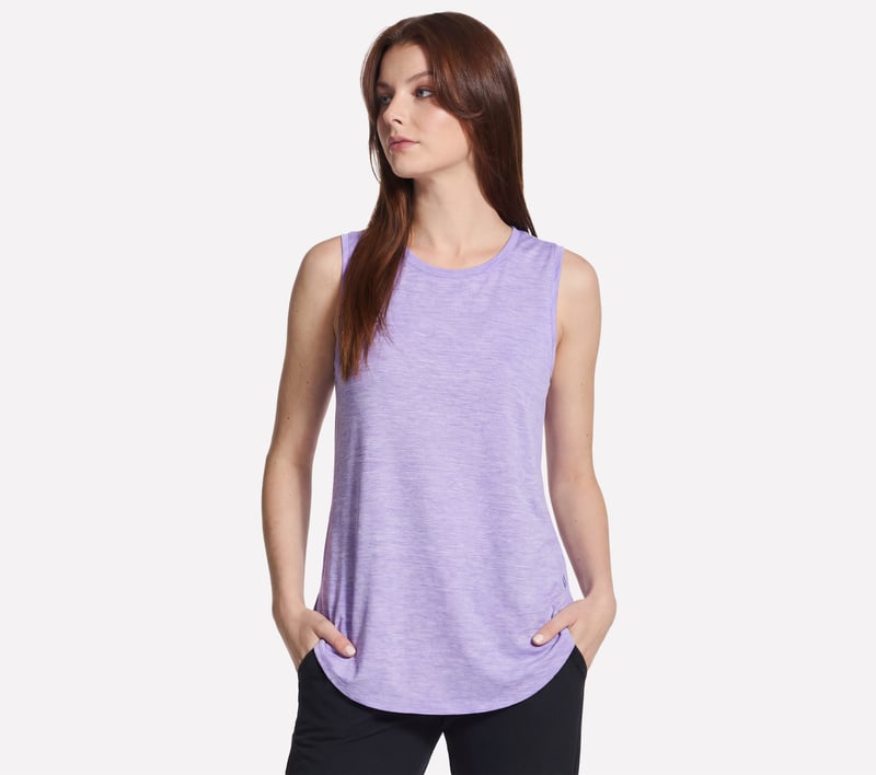 GO DRI Swift Tunic Tank, PURPLE / CORAL, fullimage number 0