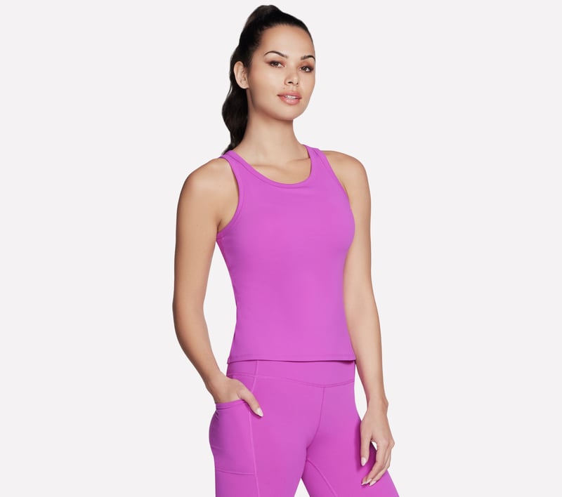 GO WALK Shelf Bra Tank, VIOLET, fullimage number 0