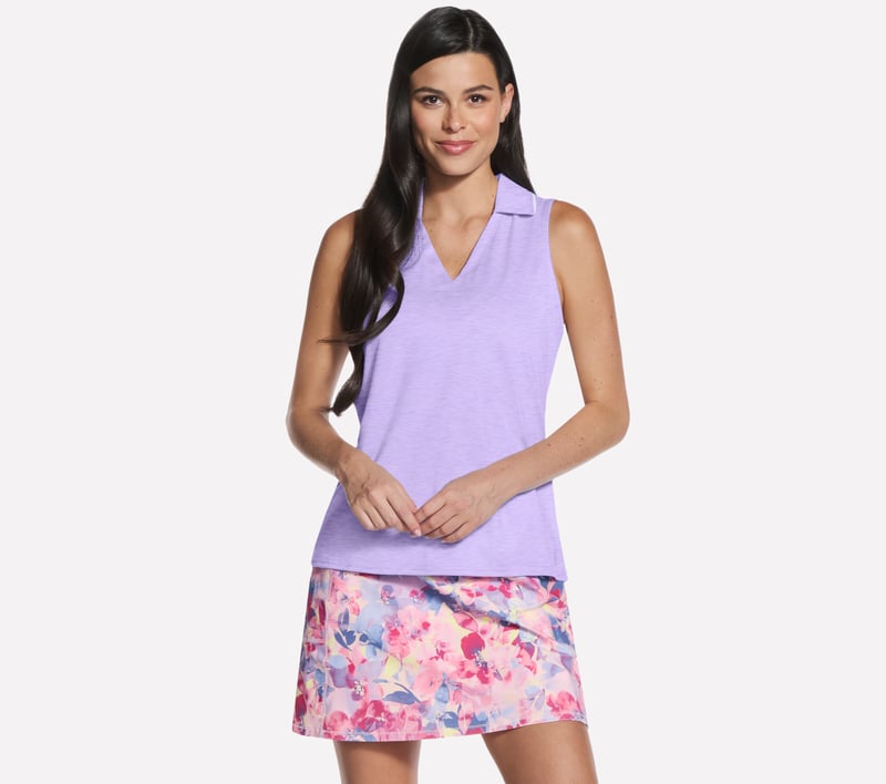 GO DRI Swift Polo Tank, VIOLET / CORAIL, fullimage number 0
