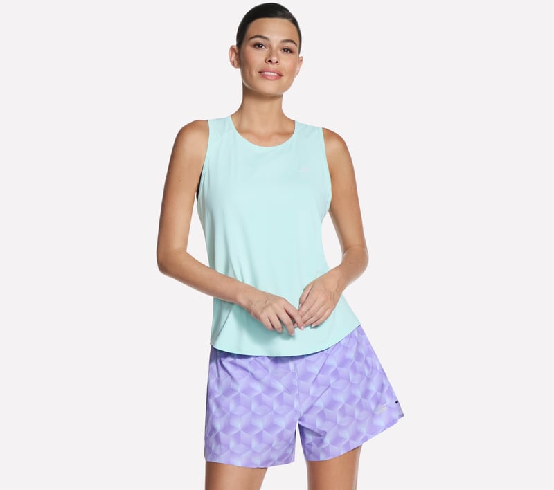 Stride Performance Tank, CHARCOAL/AQUA, fullimage number 0