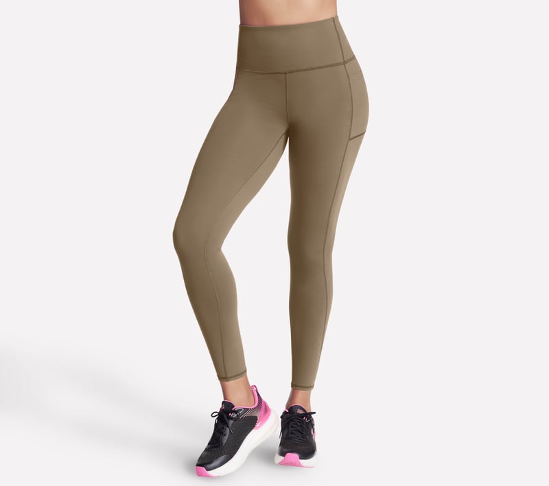 Skechers GO WALK High Waisted Legging, GRAY / OLIVE, fullimage number 0