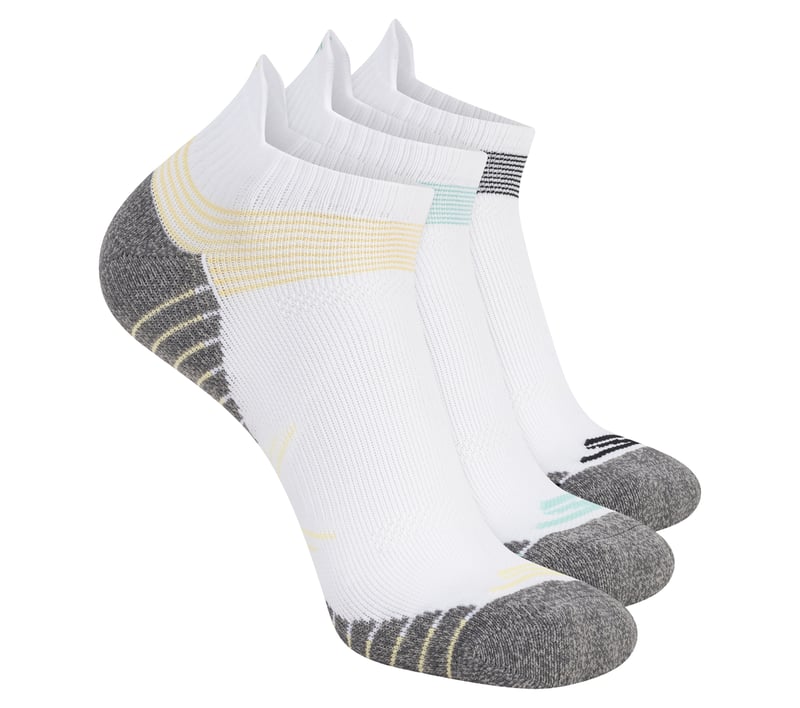 3 Pack Men's Lowcut Stripe Tab Socks, WHITE, fullimage number 0