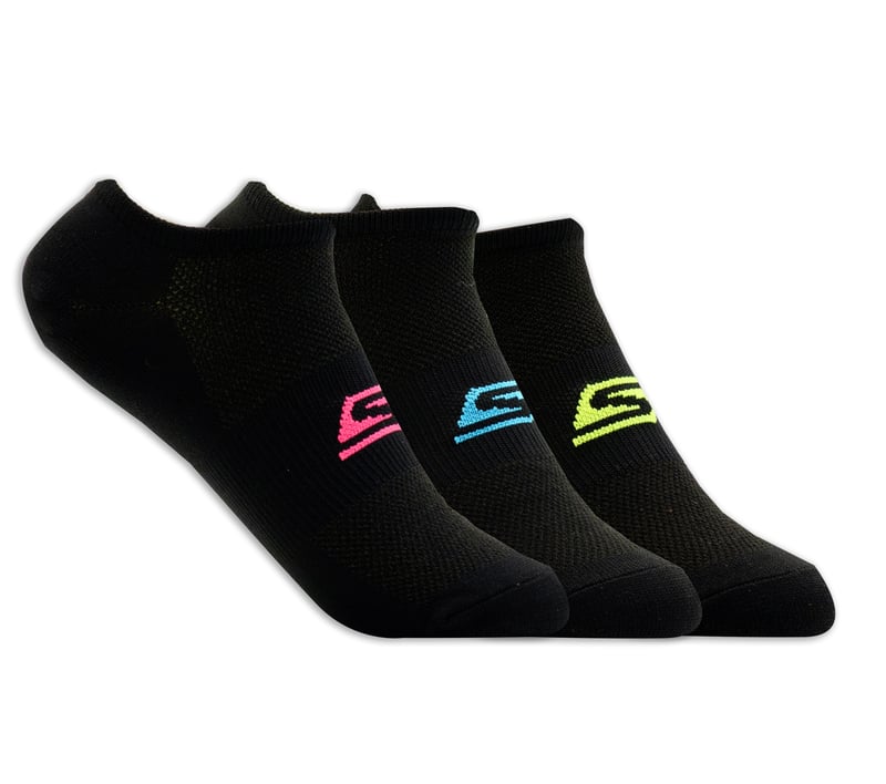 3 Pack No Show Stretch Socks, NOIR, fullimage number 0
