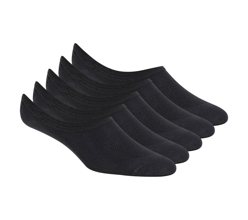 5 Pack Microfiber Liner Socks, BLACK, fullimage number 0