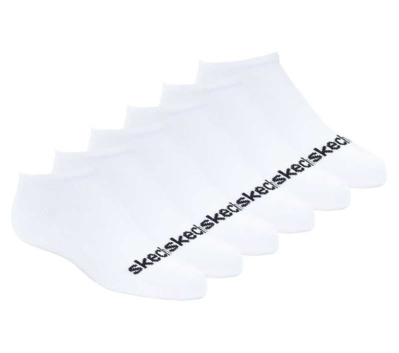 6 Pack No Show Cotton Socks, WHITE, fullimage number 0