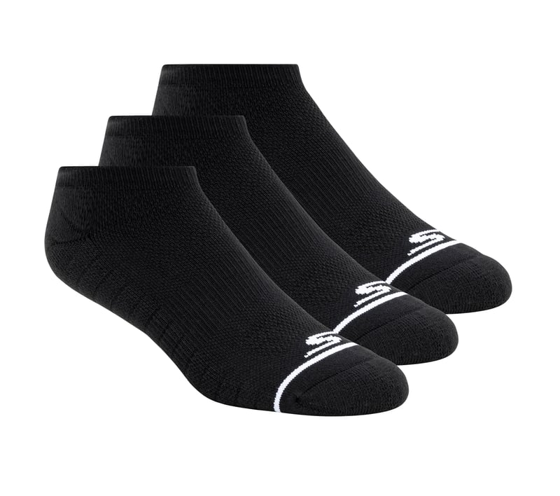 Mens No Show Premium Basic Socks - 3 Pack, BLACK, fullimage number 0
