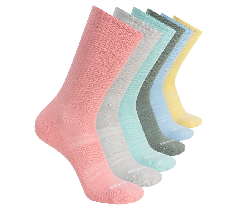 6 Pack Large Core Crew Socks, MULTI, fullimage number 0