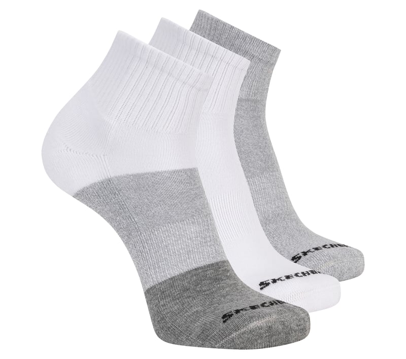 Quarter Colorblock Socks - 3 Pack, GRAY, fullimage number 0