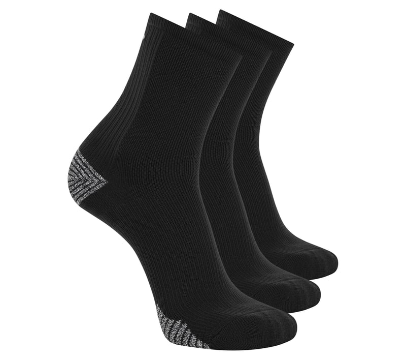 3 Pack Men's Performance Running High Quarter Socks, NOIR, fullimage number 0