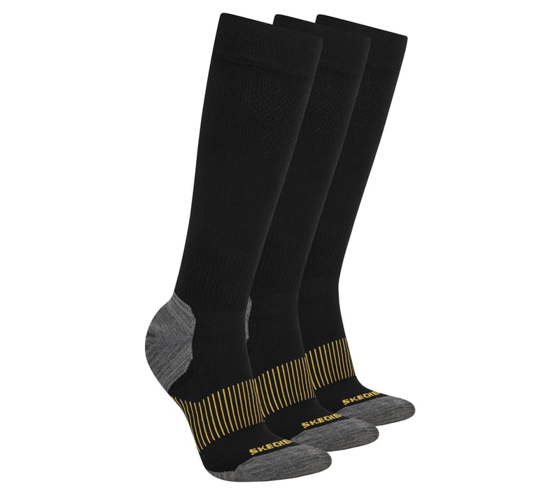 Work: 3 Pack Women's Over Calf Compression Socks, BLACK, fullimage number 0