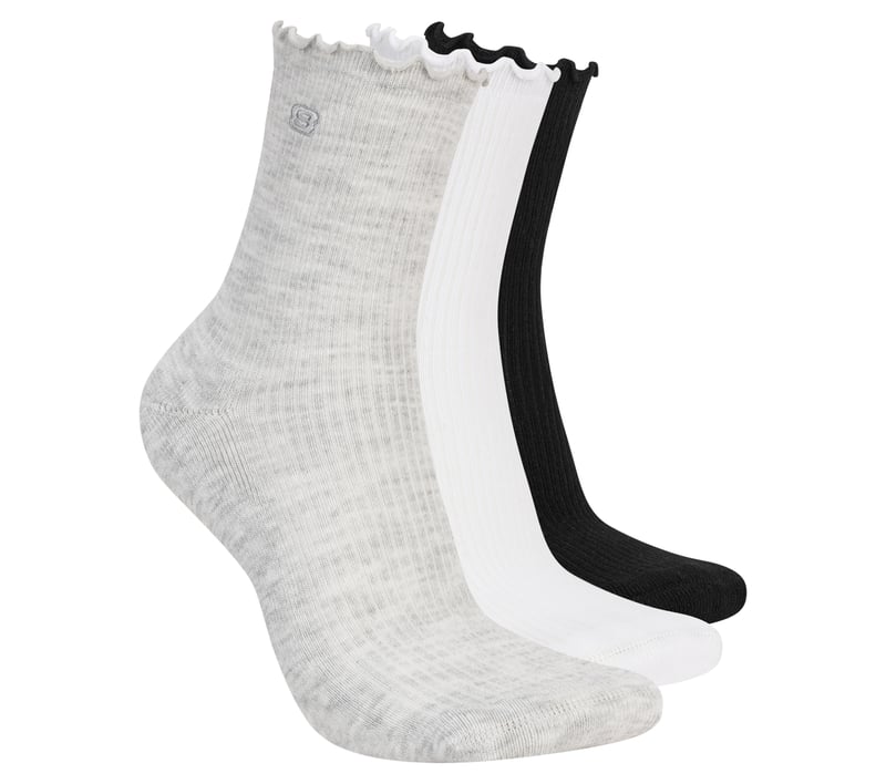 3 Pack Women's Ankle Lettuce Socks, LTGY, fullimage number 0