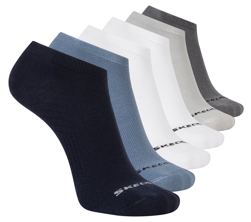 6 Pack Men's Low Cut Texture Knit Socks, NVY, fullimage number 0