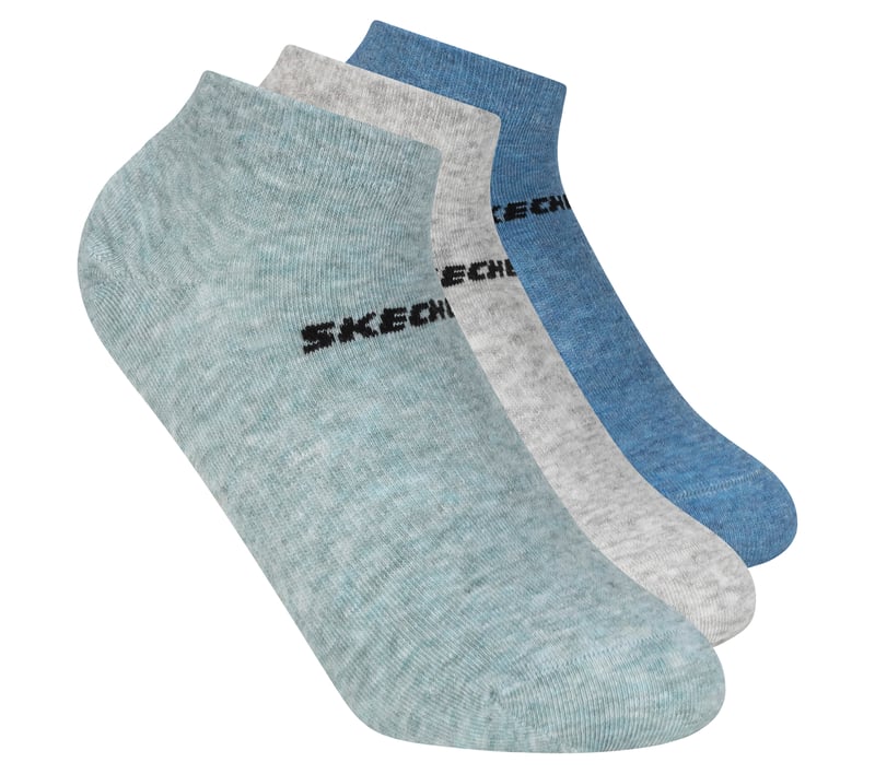 3 Pack Boys' Low Cut Cotton Socks, BLUE / MULTI, fullimage number 0
