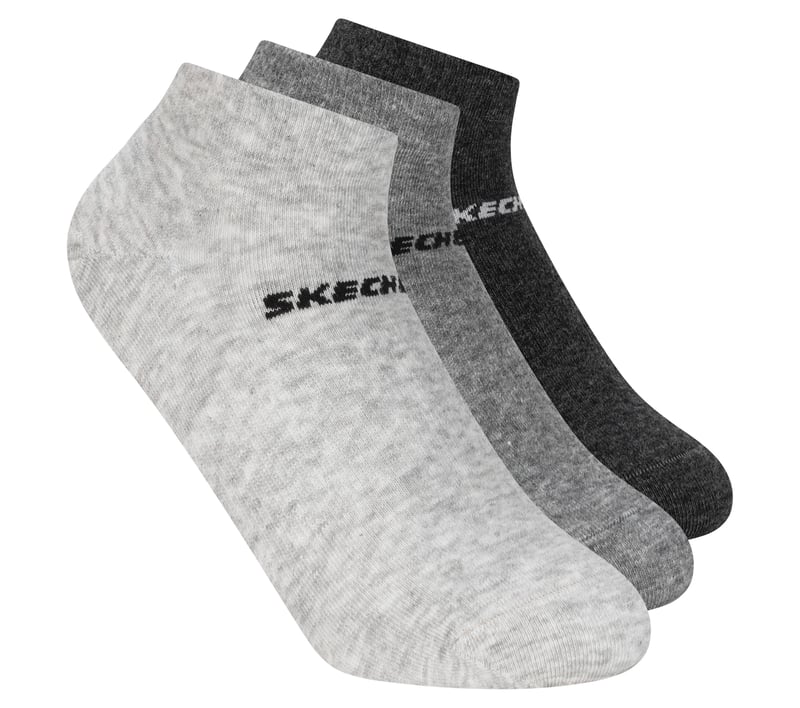 3 Pack Boys' Low Cut Cotton Socks, GRAY, fullimage number 0