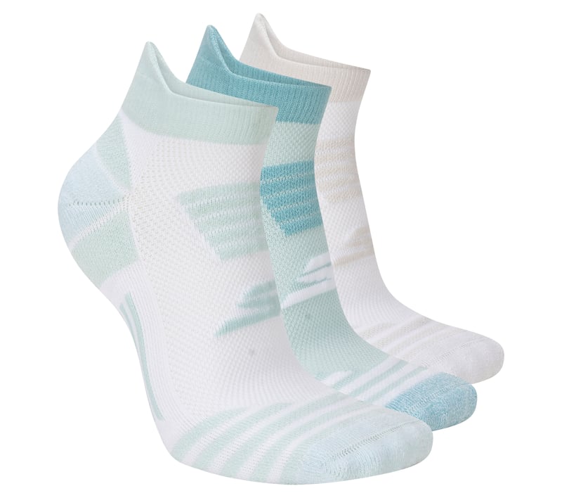 3 Pack Women's Performance Stripe Low Cut Running Heel Tab Socks, TURQUESA, fullimage number 0