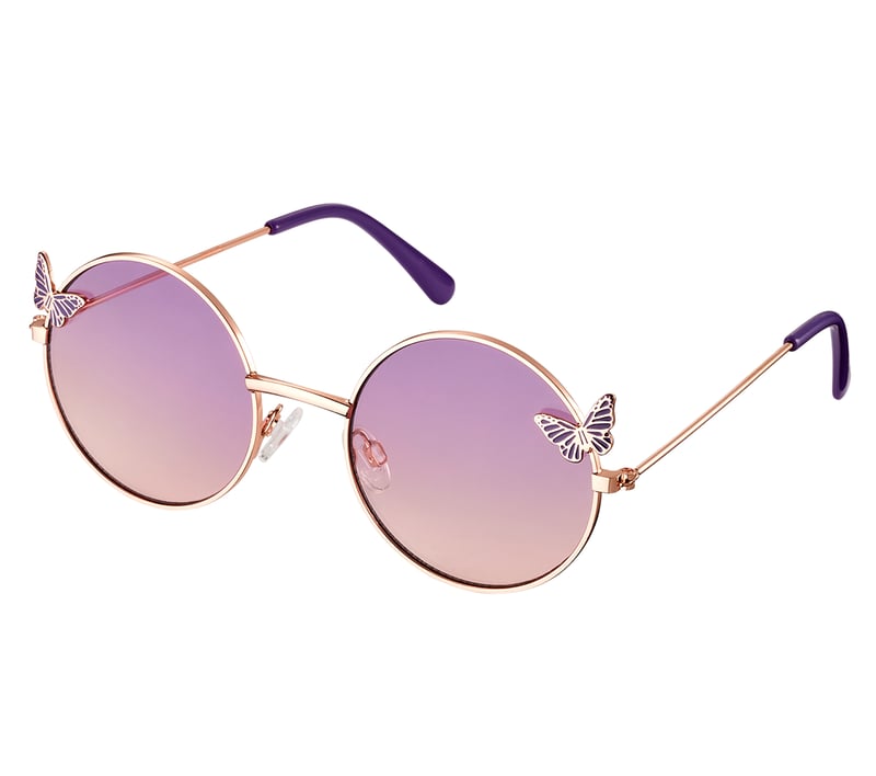 Round Shiny Sunglasses, ROSE GOLD, fullimage number 0