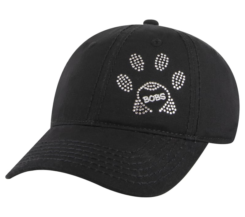 BOBS Rhinestone Paw Hat, BLACK, fullimage number 0