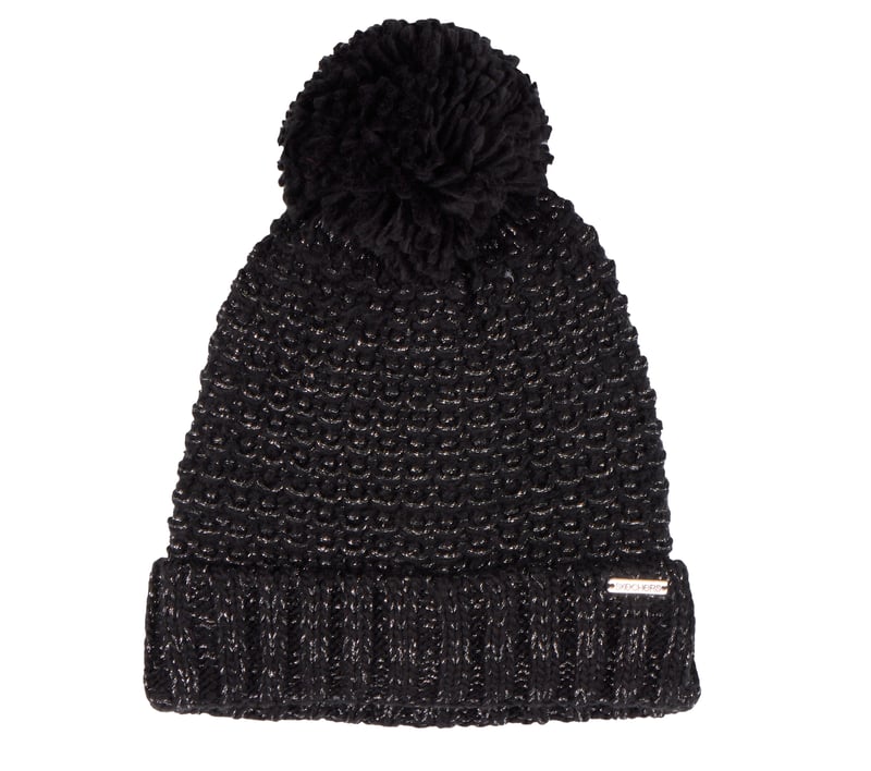 Reverse Stitch Pom-Pom Beanie, BLACK, fullimage number 0