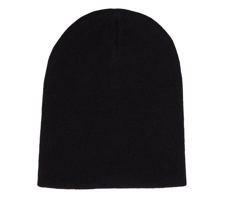 Merino Wool Beanie Hat, BLACK, fullimage number 0