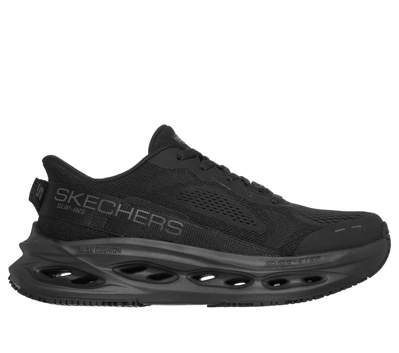 SKECHERS Slip-Ins ブラック ドレスシューズ Skechers Slip-ins Work Slip-Resistant: Max Cushioning Glide-Step