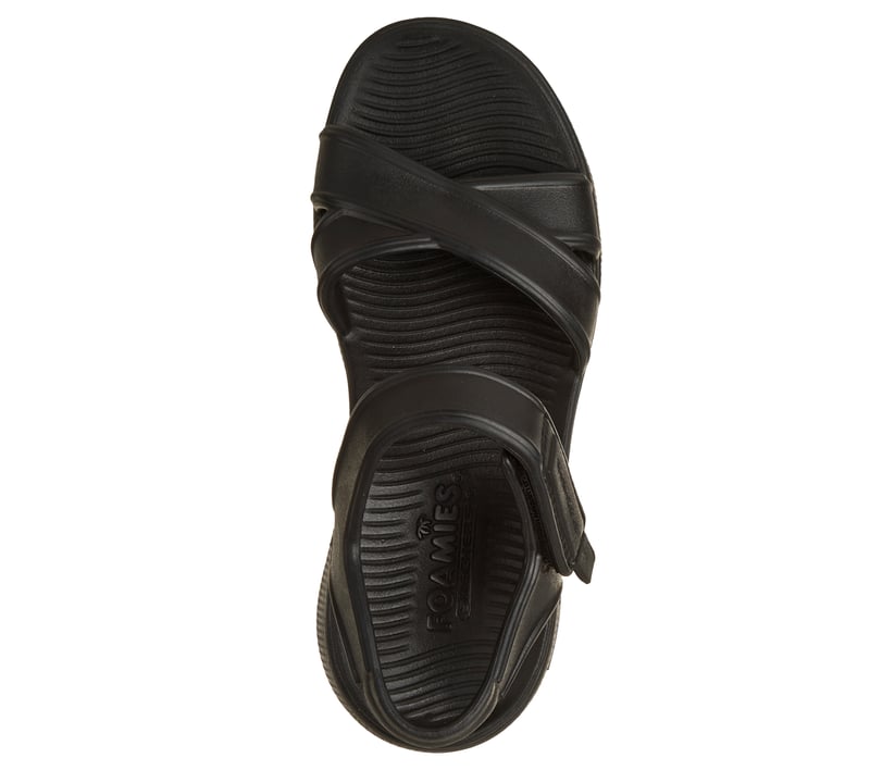 Foamies: Massage Fit Sandal - Heartfelt - BLACK