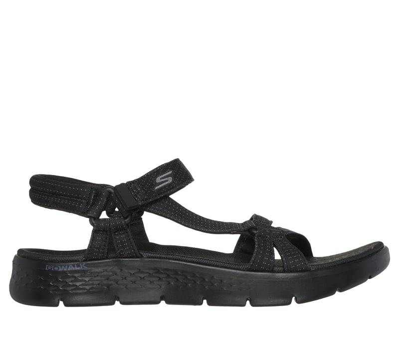 Skechers クロスストラップ サンダル ブラック SKECHERS スケッチャーズ サンダル レディース （W）アーチ