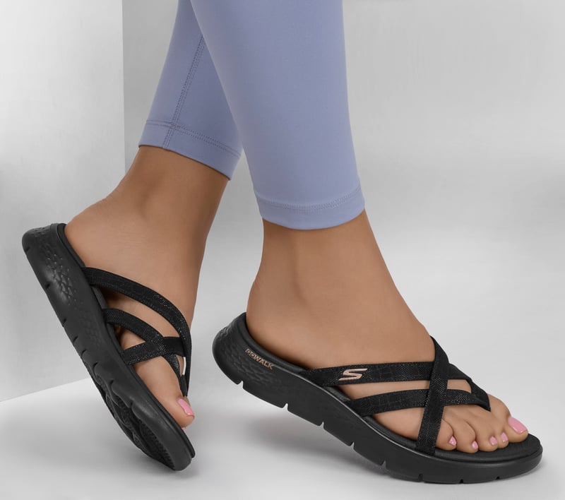 GO WALK Flex Sandal - Ssselena - BLACK