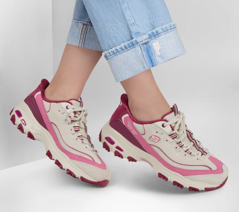 Skechers Slip-ins: D'Lites - Vintage Haze - OFF WHITE / PINK