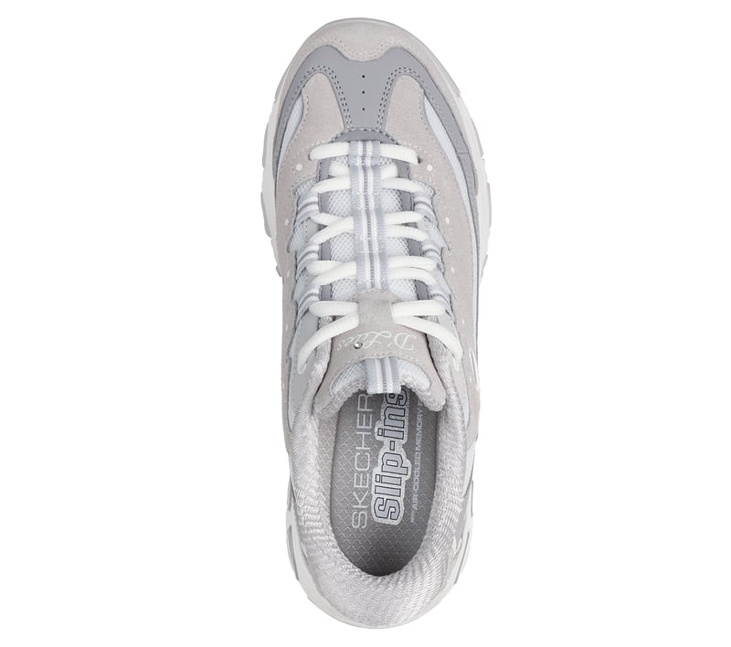 Skechers Slip-ins: D'Lites - Vintage Haze - WHITE / GRAY
